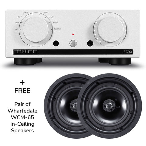 Mission 778X Bluetooth Amplifier & FREE Ceiling Speakers - Special Offer